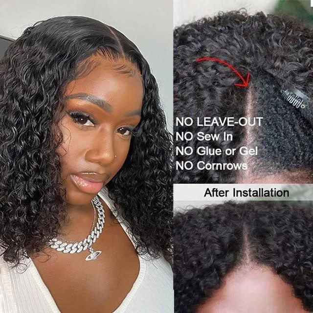 Idoli V Part Wig Kinky Curly Hair Glueless Wig