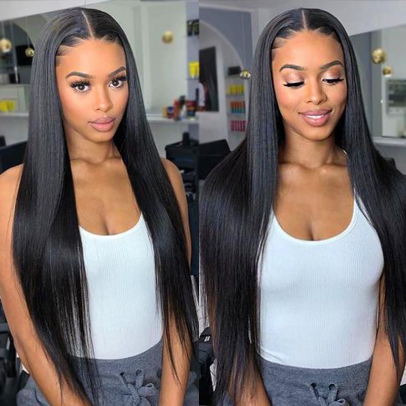 Idoli V Part Wig Straight Hair Human Hair Glueless Wig