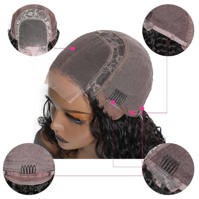 Idoli Water Wave Short Bob Wig Lace Closure Wig