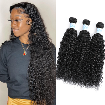 Idoli Indian Water Wave Hair 3 Bundles 10A Virgin Hair Weave