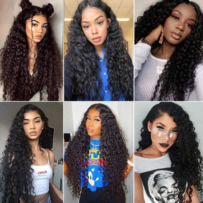 Idoli Indian Water Wave Hair 3 Bundles 10A Virgin Hair Weave