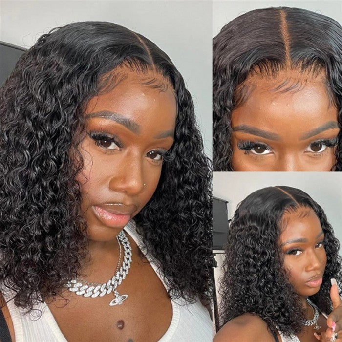 Idoli Water Wave Short Bob Wig Lace Closure Wig