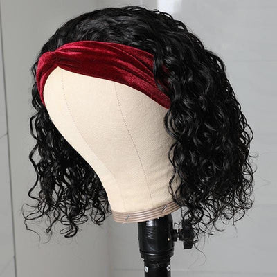 Idoli Water Wave Hair Bob Headband Wig